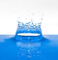 Blue water splash crown