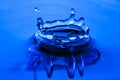 Blue water splash crown Royalty Free Stock Photo