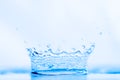 Blue water splash crown Royalty Free Stock Photo