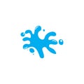 blue water splash illustration logo vector design Royalty Free Stock Photo