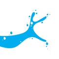 blue water splash illustration logo vector design Royalty Free Stock Photo