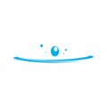blue water splash illustration logo vector design Royalty Free Stock Photo