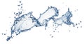 Blue water splash isolated Royalty Free Stock Photo