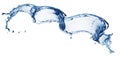 Blue water splash isolated Royalty Free Stock Photo