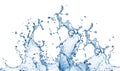 Blue water splash isolated Royalty Free Stock Photo