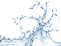 Blue water splash isolated Royalty Free Stock Photo