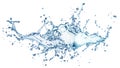 Blue water splash isolated Royalty Free Stock Photo