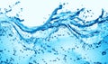 Blue water splash isolated Royalty Free Stock Photo