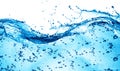 Blue water splash isolated Royalty Free Stock Photo