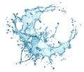 Blue water splash isolated Royalty Free Stock Photo