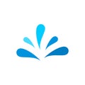 Blue water splash logo template Illustration Design. Vector EPS 10 Royalty Free Stock Photo
