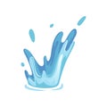 Blue water splash vector Illustration on a white background Royalty Free Stock Photo