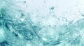 Blue water splash on white background. Liquid drips scattered. Generated AI. Royalty Free Stock Photo
