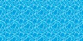 Blue water surface background. Waves of sea, ocean, pool and lake. Light ripple texture. Vector seamless pattern. Royalty Free Stock Photo