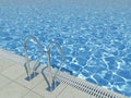 Blue water surface in outdoor pool Royalty Free Stock Photo