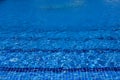 Blue water surface in outdoor pool Royalty Free Stock Photo