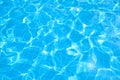 Blue water surface and ripple wave in swimming pool Royalty Free Stock Photo