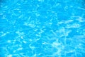 Blue water surface and ripple wave in swimming pool Royalty Free Stock Photo