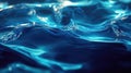 Blue water surface with splashing and flowing liquid Royalty Free Stock Photo