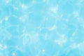 Blue water in swimming pool background blurred. Beautiful blue water background with glare from the sun Royalty Free Stock Photo