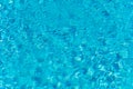 Blue water in swimming pool background. Ripple Water in swimming pool with sun reflection. Blue swimming pool rippled water detail Royalty Free Stock Photo