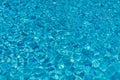 Blue water in swimming pool background. Ripple Water in swimming pool with sun reflection. Blue swimming pool rippled water detail Royalty Free Stock Photo