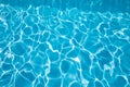 Blue water in swimming pool with ripples background Royalty Free Stock Photo