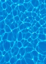 Blue water texture Pattern in swimming pool background. Royalty Free Stock Photo