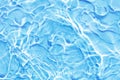 Blue water wave abstract, natural ripple and bubble texture, gel soap, background photography Royalty Free Stock Photo