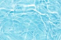 blue water wave abstract, natural ripple and bubble texture, gel soap, background photography Royalty Free Stock Photo