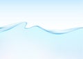 Blue water wave with air bubbles vector illustration Royalty Free Stock Photo