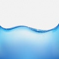 Blue Water Wave Transparent Background Royalty Free Stock Photo