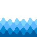 Blue water wave zigzag abstract vector background Royalty Free Stock Photo