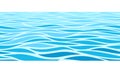 Blue water waves perspective landscape. Vector horizontal seamless pattern Royalty Free Stock Photo