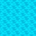 Blue water waves with splashes seamless vector texture or pattern