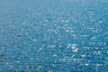 Blue water, waves on the surface of the lake, clear water