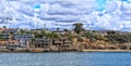 Balboa Island coastline cliff houses