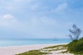 Blue water and white sand at Maehama Beach, Miyako, Okinawa