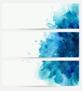 Blue watercolor blot.