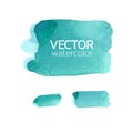 Blue watercolor brush strokes.Vector brush stroke for design Royalty Free Stock Photo