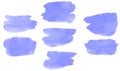 Blue watercolor brushes for painting. Set of strokes brushes. Beautiful vector brushes Royalty Free Stock Photo