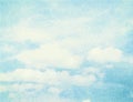 Blue watercolor cloud and sky. Spring, summer Royalty Free Stock Photo