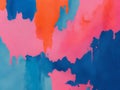 Blue watercolor background design with colorful orange-pink borders and vibrant center, Ai Generative