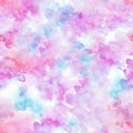 Blue watercolor paint background design with colorful orange pink borders and bright center Royalty Free Stock Photo