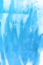 Blue watercolor paint background, lettering scrapbook sketch. Royalty Free Stock Photo
