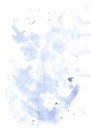 Blue watercolor paint stains on white papper Royalty Free Stock Photo