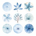 Watercolor Leaves Circle Clipart: Ethereal Illustrations And Minimalistic Elements