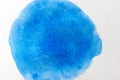 Blue Watercolor Round