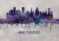 Baltimore Maryland skyline Royalty Free Stock Photo