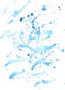 Blue watercolor splash drops
